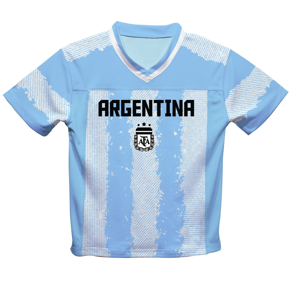 Lionel Messi Argentina National Team Vive La Fete Football Authentic T-shirt - Light Blue