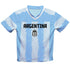 Lionel Messi Argentina National Team Vive La Fete Football Authentic T-shirt - Light Blue