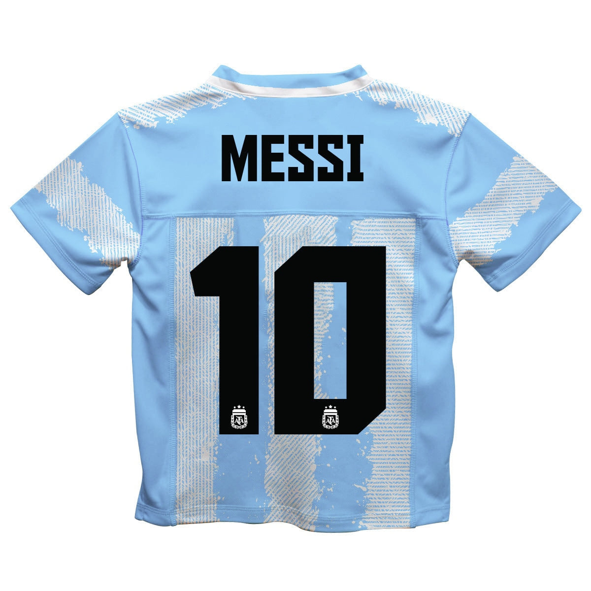 Lionel Messi Argentina National Team Vive La Fete Football Authentic T-shirt - Light Blue