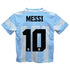 Lionel Messi Argentina National Team Vive La Fete Football Authentic T-shirt - Light Blue
