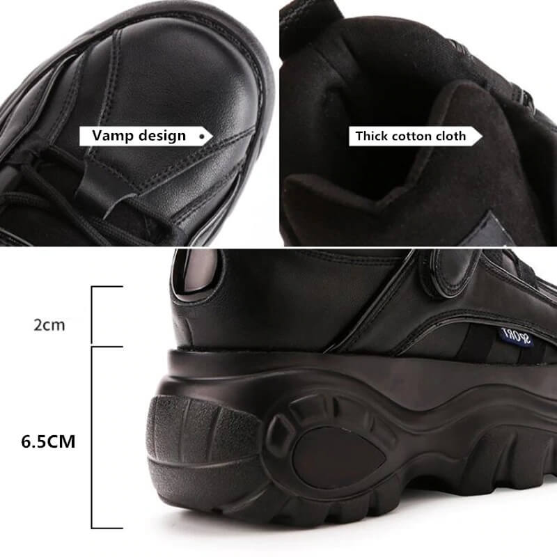 New Super fire women's boots fashion high-top Height casual increasing women Booties autumn winter thick-soled Female sneakers