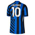 Nike Lautaro Martinez Inter Milan jersey blue and black stripes with number 10 on back