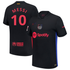 Nike Messi Barcelona 2025 Away Jersey black with red number 10 and Spotify sponsor logo