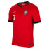 Portugal Nike Home Stadium Shirt 2024 with Ronaldo 7 printing
