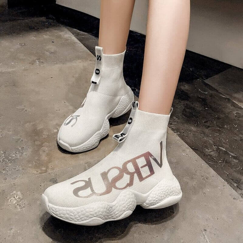 women sneaker high-top sock – stylish casual flats with comfortable fit | nevada™ - Nevada Shoe