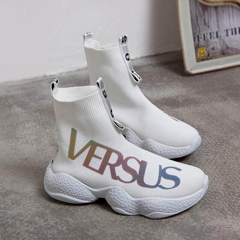 women sneaker high-top sock – stylish casual flats with comfortable fit | nevada™ - Nevada Shoe