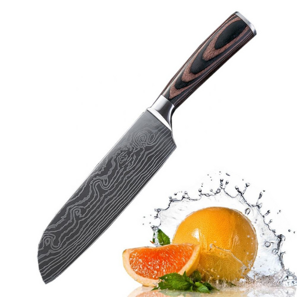 High Carbon Steel Santoku Knife 5 Inch Kitchen